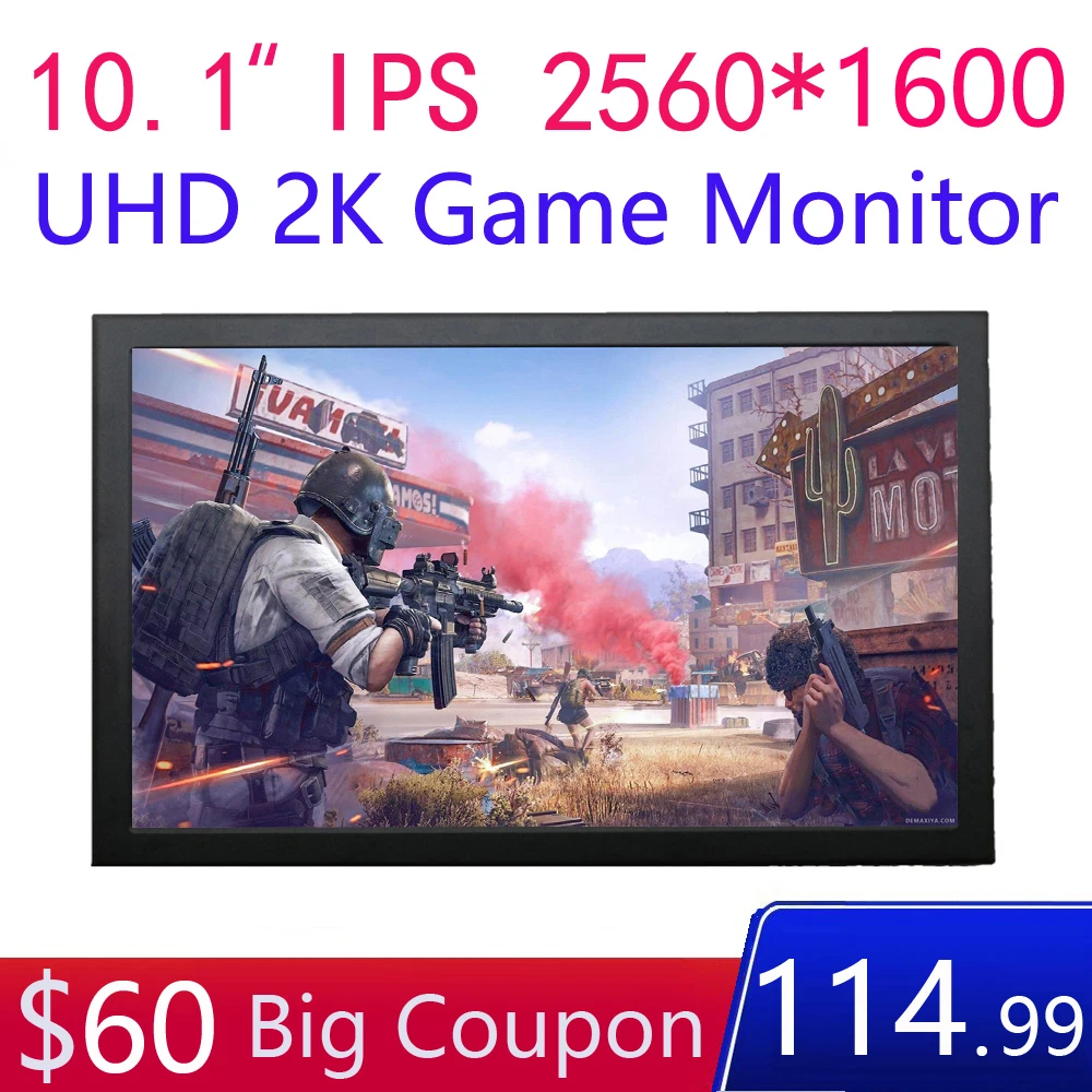 10 inch Game Monitor 2K IPS 2560x1600 UHD Display 10.1 Portable Dual HDMI Input for PSP Xbox
10 inch Game Monitor 2K IPS 2560x1600 UHD Display 10.1 Portable Dual HDMI Input for PSP Xbox