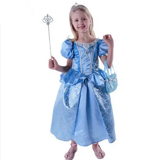 Фото high quality Cinderella costume children costumes for girls cospaly birthday party dress princess evening fairy | Тематическая