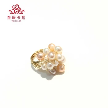 WEICOLOR DIY Design! Handmade Ring,Small Natural Freshwater Pearls on Gold Mixed/Silver . Contact for Size in Diameter.
WEICOLOR DIY Design! Handmade Ring,Small Natural Freshwater Pearls on Gold Mixed/Silver . Contact for Size in Diameter.