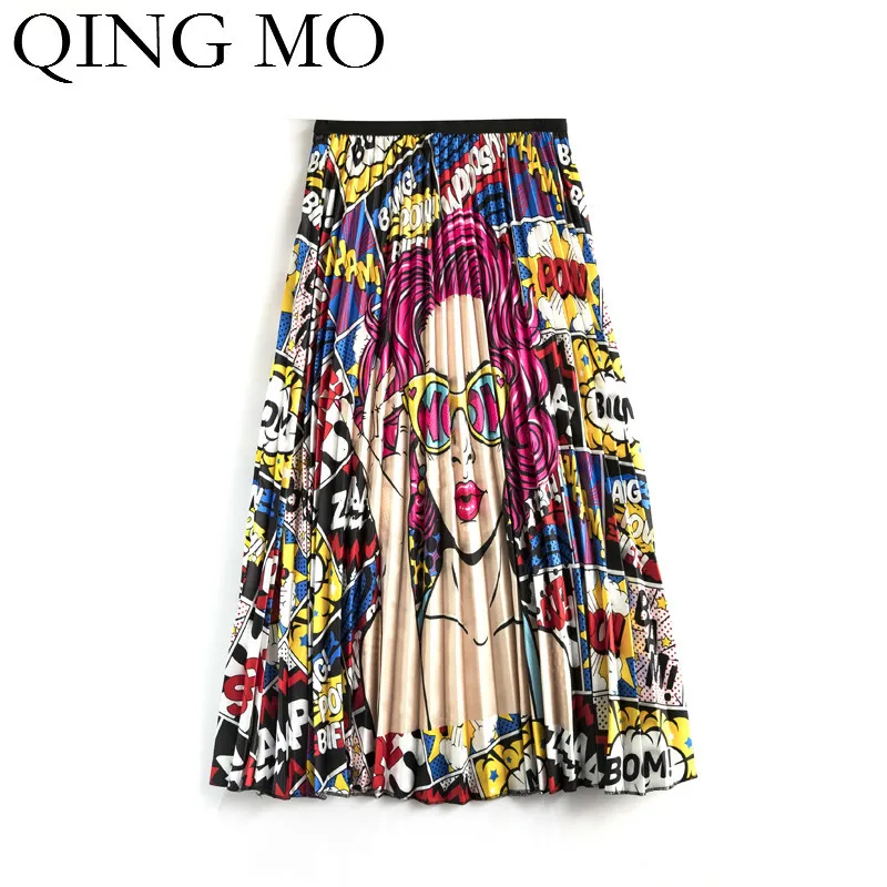 QING MO Women Cartoon Print A-Line Pleated Skirt Women Summer High Waist Skirt Women Plus Size Skirt 2019 Fashion ZQY675
QING MO Women Cartoon Print A-Line Pleated Skirt Women Summer High Waist Skirt Women Plus Size Skirt 2019 Fashion ZQY675