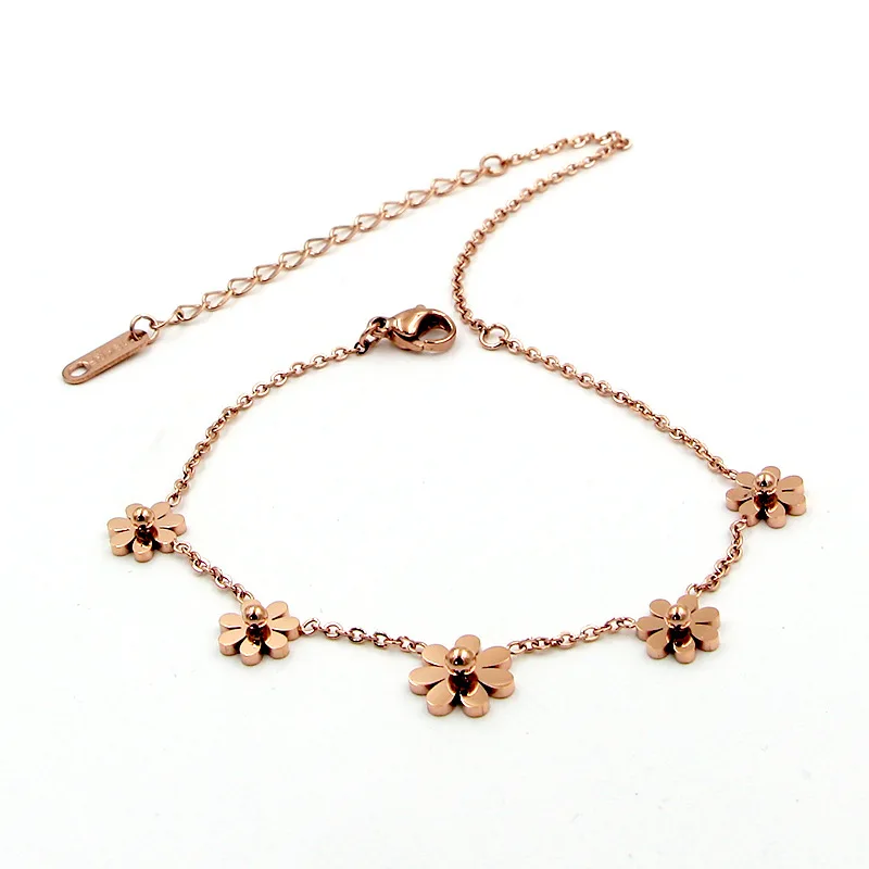 Fashion Stainless Steel Better Small Daisy Flower Bracelet Bangle Adjust Size Rose Gold Color Lady Woman Wedding Party Gift
Fashion Stainless Steel Better Small Daisy Flower Bracelet Bangle Adjust Size Rose Gold Color Lady Woman Wedding Party Gift