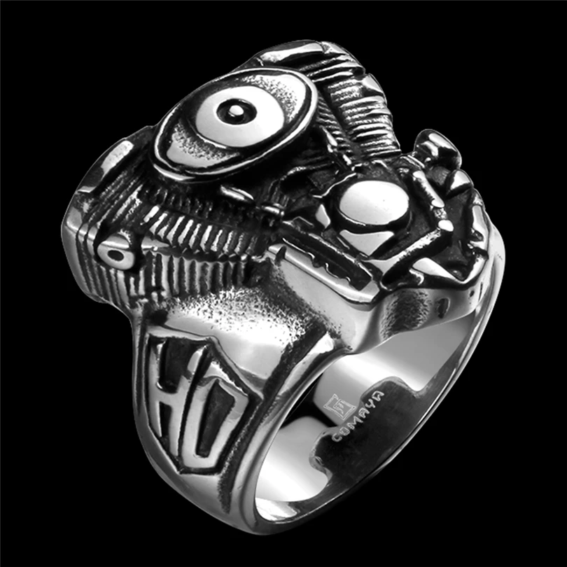 Stainless Steel with Eyes Punk Ring Enamel Retro Vintage Biker Large Antique Men's Rings For Seal men Rock mens Jewelry
Stainless Steel with Eyes Punk Ring Enamel Retro Vintage Biker Large Antique Men's Rings For Seal men Rock mens Jewelry
