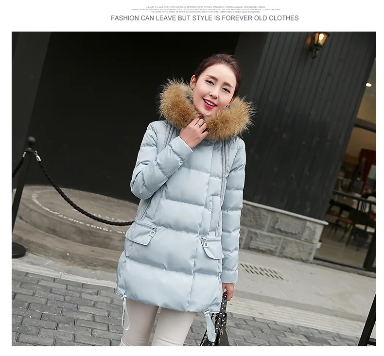 Woman Jacket Winter Parka Pink Coats Padded Long Winter Coat Women Hooded Long Jackets 2018 Korean Ladies Clothing LZ985 (24)