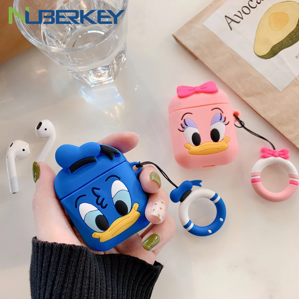 3D Cartoon Cases Bag For Apple AirPods Donald Duck Daisy Soft Silicone Earphone Case For Airpods Charging Box Protective Cover
3D Cartoon Cases Bag For Apple AirPods Donald Duck Daisy Soft Silicone Earphone Case For Airpods Charging Box Protective Cover