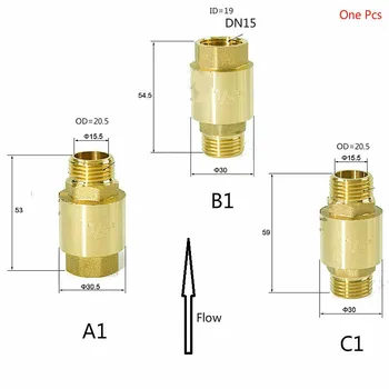 DN15 DN20 DN25 Brass Check Valve Non-return Value Male Female Thread 15/20/25mm Diameter For Water Pump Tap Water Flow Control
DN15 DN20 DN25 Brass Check Valve Non-return Value Male Female Thread 15/20/25mm Diameter For Water Pump Tap Water Flow Control