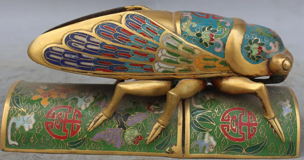 8" Chinese Cloisonne Enamel 24K Gold Scorpion Snail Cicada Tree Branch Censer R0711
8" Chinese Cloisonne Enamel 24K Gold Scorpion Snail Cicada Tree Branch Censer R0711