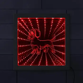 Dachshund Dog Breed LED Infinity Mirror Wood Frame Light Wall Art Decor Sausage Dog 3D Gorgeous Mirrored Light Wiener-Dog Mirror
Dachshund Dog Breed LED Infinity Mirror Wood Frame Light Wall Art Decor Sausage Dog 3D Gorgeous Mirrored Light Wiener-Dog Mirror