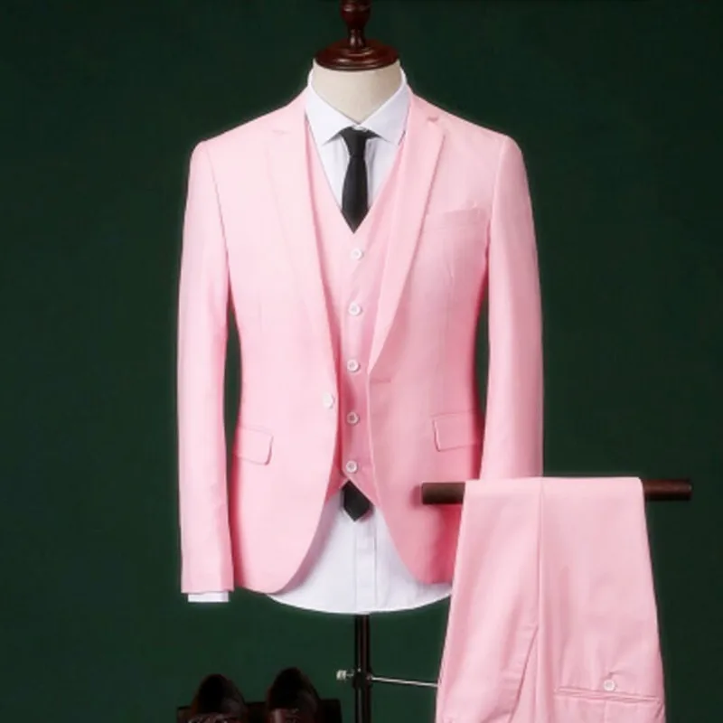 New arrival Pink Groom suits Tuxedos tailor made Men Wedding Prom Party Suits tuxedos Groomsman Suit(Jacket+Pants+Vest)
New arrival Pink Groom suits Tuxedos tailor made Men Wedding Prom Party Suits tuxedos Groomsman Suit(Jacket+Pants+Vest)