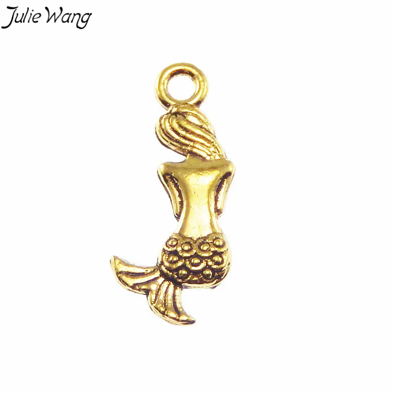 Julie Wang 30PCS Stunning Gold Tone Color Alloy Mermaid Shape Exquisite Pendant Charm Handmade Dangle Earring Necklace Accessory
Julie Wang 30PCS Stunning Gold Tone Color Alloy Mermaid Shape Exquisite Pendant Charm Handmade Dangle Earring Necklace Accessory