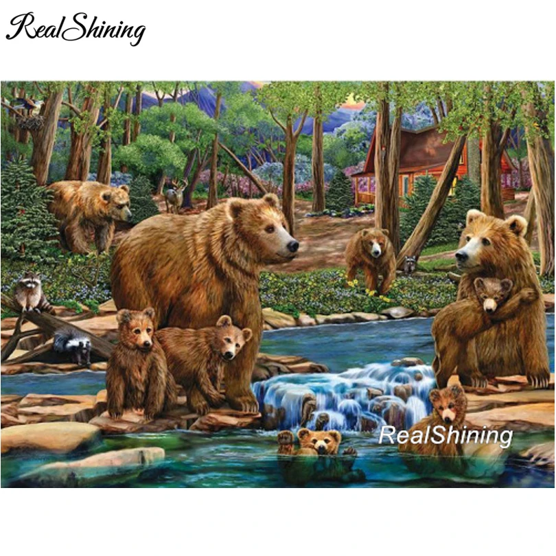REALSHINING DIY Diamond Painting Cross Stitch Forest Bears Home Needlework 5D Diamond Embroidery Mosaic Full Square Resins FS676
REALSHINING DIY Diamond Painting Cross Stitch Forest Bears Home Needlework 5D Diamond Embroidery Mosaic Full Square Resins FS676