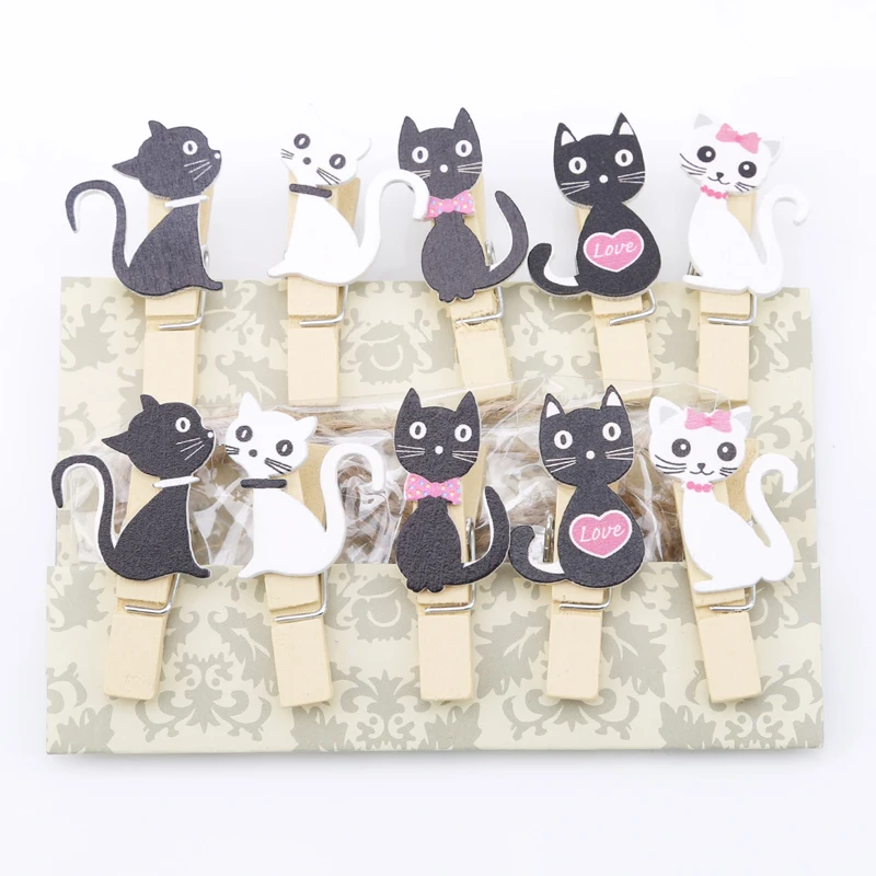 10pcs Cute Mini Cat Natural Wooden Clips For Photo Clips Clothespin Craft DIY Craft Postcard Decoration Clips Drop Shipping
10pcs Cute Mini Cat Natural Wooden Clips For Photo Clips Clothespin Craft DIY Craft Postcard Decoration Clips Drop Shipping