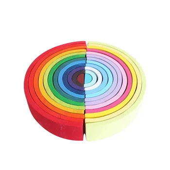 12Pcs Wooden Educational Blocks Montessori Rainbow Colored Arch Bridge Building Shapes Sorting Preschool Toy
12Pcs Wooden Educational Blocks Montessori Rainbow Colored Arch Bridge Building Shapes Sorting Preschool Toy