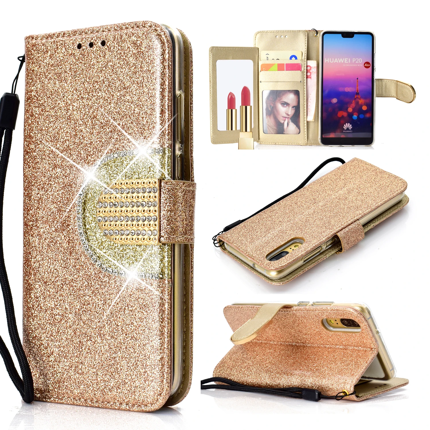 Case For Huawei P30 Pro P20 Lite Shining Bling Leather+Soft TPU Card Slot Wallet For Huawei Mate 20 Pro Mate 10 Lite Case Cover
Case For Huawei P30 Pro P20 Lite Shining Bling Leather+Soft TPU Card Slot Wallet For Huawei Mate 20 Pro Mate 10 Lite Case Cover
