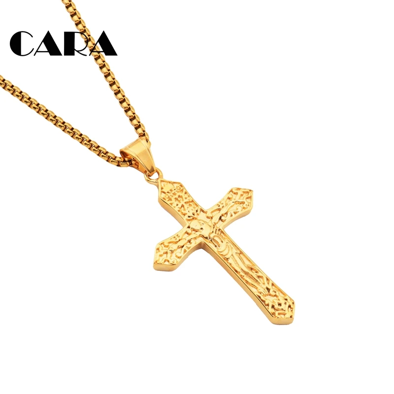 CARA New 316L Stainless steel Decoratice Jesus Cross pendant Necklace Christian Cross necklace pendant Chain necklace CAGF0461
CARA New 316L Stainless steel Decoratice Jesus Cross pendant Necklace Christian Cross necklace pendant Chain necklace CAGF0461