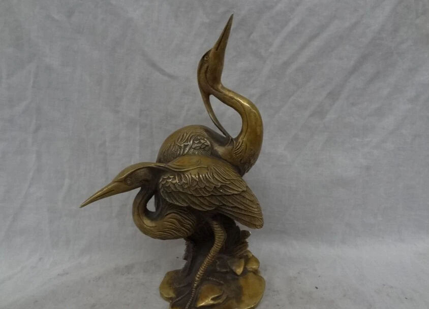 S3483 12" Chinese Bronze Sculpture FengShui Bird Love Red-crowned Crane Up Sky Statue D0318
S3483 12" Chinese Bronze Sculpture FengShui Bird Love Red-crowned Crane Up Sky Statue D0318