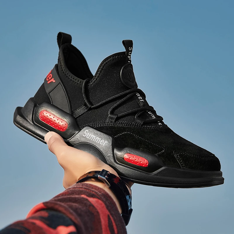 Genuine Leather Running Shoes for Men Black/Red/Grey Sneakers Outdoor Comfortable Stability Sport Athletic Walking Jogging Shoes
Genuine Leather Running Shoes for Men Black/Red/Grey Sneakers Outdoor Comfortable Stability Sport Athletic Walking Jogging Shoes