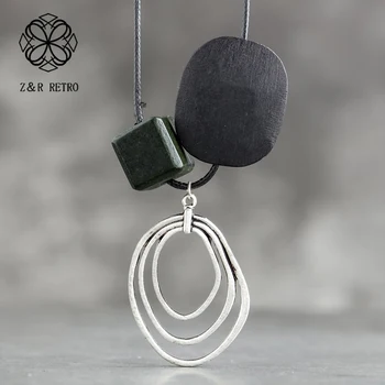 Vintage Jewelry Long Necklace for Women Chokers Female Sweater Chain Wood Pendant Suspension Statement necklaces & pendants 2020
Vintage Jewelry Long Necklace for Women Chokers Female Sweater Chain Wood Pendant Suspension Statement necklaces & pendants 2020