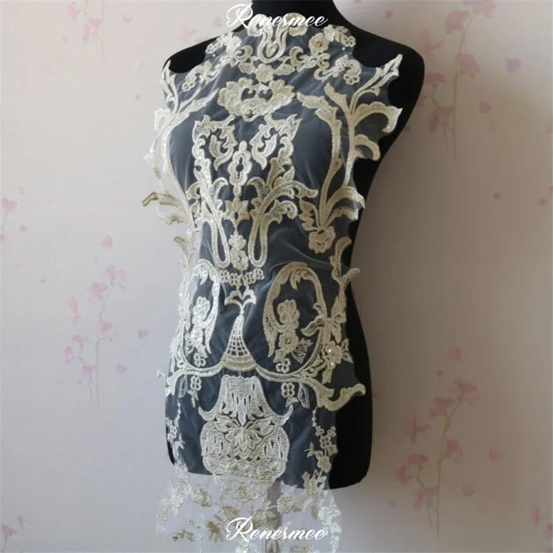 2Pc Champagne Gold Clear Sequins Embroidery Lace Flower Fabric Dress Veil Mesh Embroidery Fabric Clothing Material Patch 73X36cm
2Pc Champagne Gold Clear Sequins Embroidery Lace Flower Fabric Dress Veil Mesh Embroidery Fabric Clothing Material Patch 73X36cm