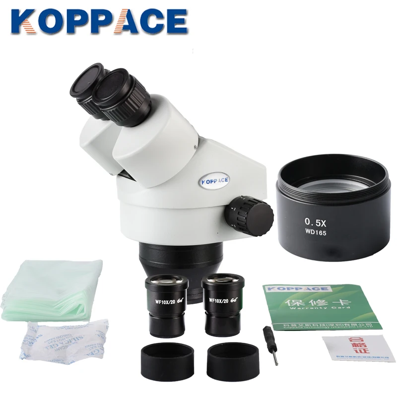 KOPPACE 3.5X-45X Amplification,Binocular Microscope lens,10X/20 eyepiece,Industrial microscope lens Binocular Stereo Microscope
KOPPACE 3.5X-45X Amplification,Binocular Microscope lens,10X/20 eyepiece,Industrial microscope lens Binocular Stereo Microscope