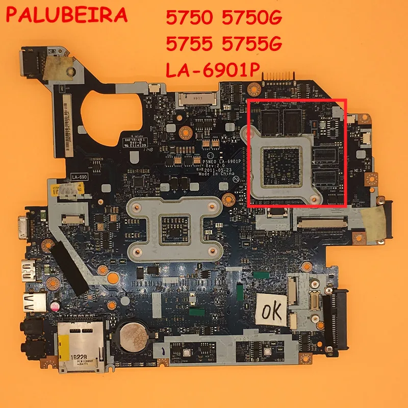 PALUBEIRA MBBYL02001 LA-6901P Laptop Motherboard For Acer aspire 5750 5750G MAIN BOARD HM65 DDR3 with Video card LA-6901P Teste
PALUBEIRA MBBYL02001 LA-6901P Laptop Motherboard For Acer aspire 5750 5750G MAIN BOARD HM65 DDR3 with Video card LA-6901P Teste