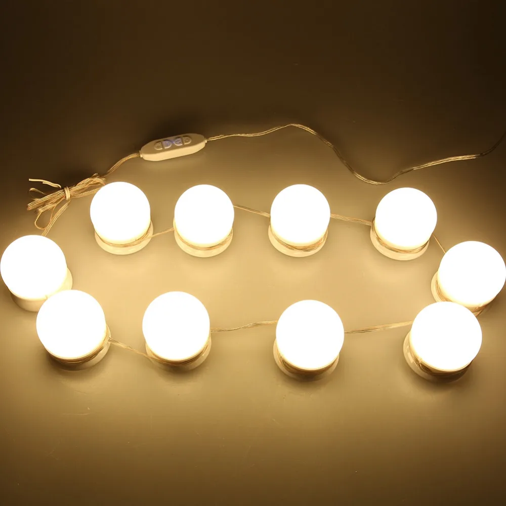 10Pcs Light Bulbs Lamp Kit Hollywood Style Led Makeup Mirror Vanity Light 3 Colors Brightness Adjustable Cosmetic Light Bulbs
10Pcs Light Bulbs Lamp Kit Hollywood Style Led Makeup Mirror Vanity Light 3 Colors Brightness Adjustable Cosmetic Light Bulbs