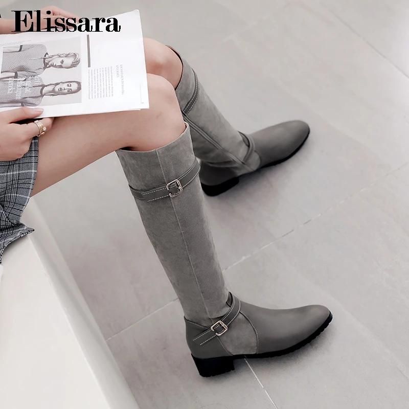 Women Low Heel Knee High Boots Shoes For Woman Fashion Zip Round Toe Buckle Knee High Boots Shoes Size 32-43 Elissara
Women Low Heel Knee High Boots Shoes For Woman Fashion Zip Round Toe Buckle Knee High Boots Shoes Size 32-43 Elissara