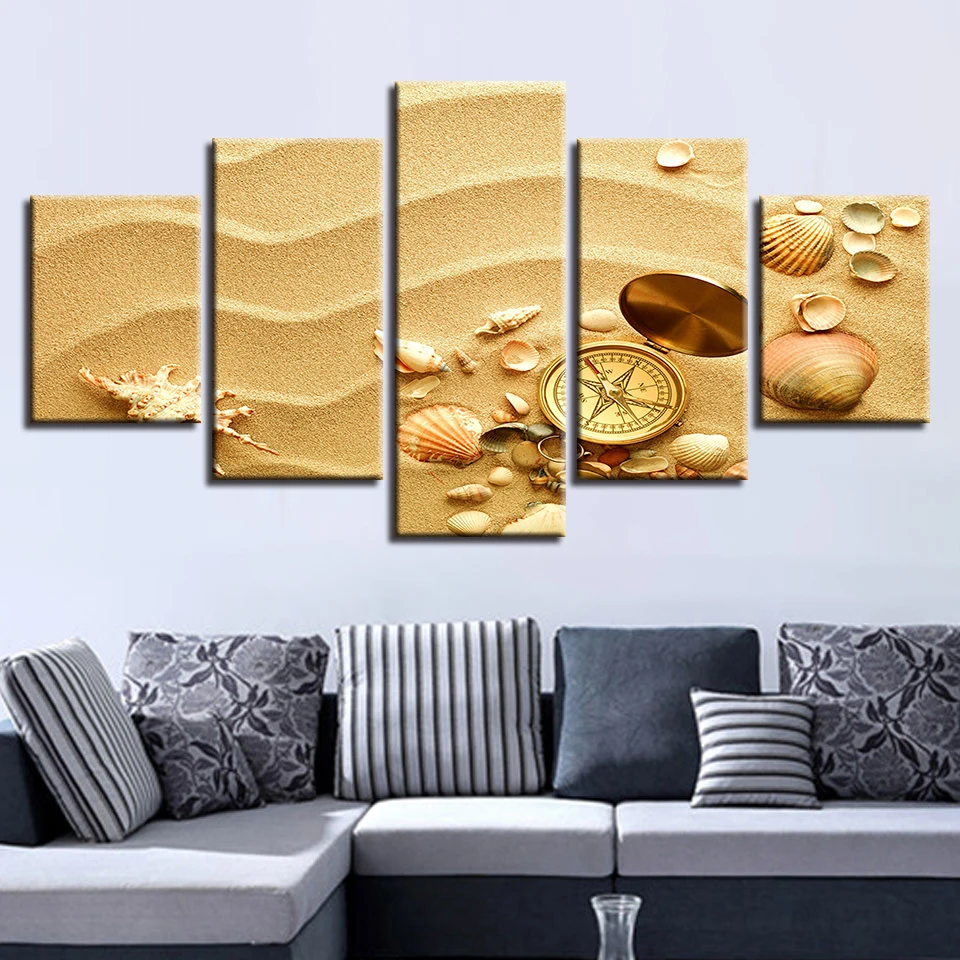 Living Room Wall Decor HD Printing 5 Pieces Shell And Compass Sand Scenery Canvas Painting Poster Modular Pictures Framework Art
Living Room Wall Decor HD Printing 5 Pieces Shell And Compass Sand Scenery Canvas Painting Poster Modular Pictures Framework Art