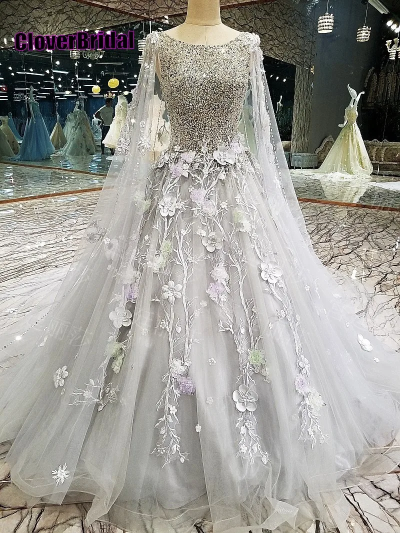 CloverBridal winter romantic flowers beaded grey prom dresses 2018 keyhole back with removable 3 meters shoulder shawl yarn
CloverBridal winter romantic flowers beaded grey prom dresses 2018 keyhole back with removable 3 meters shoulder shawl yarn
