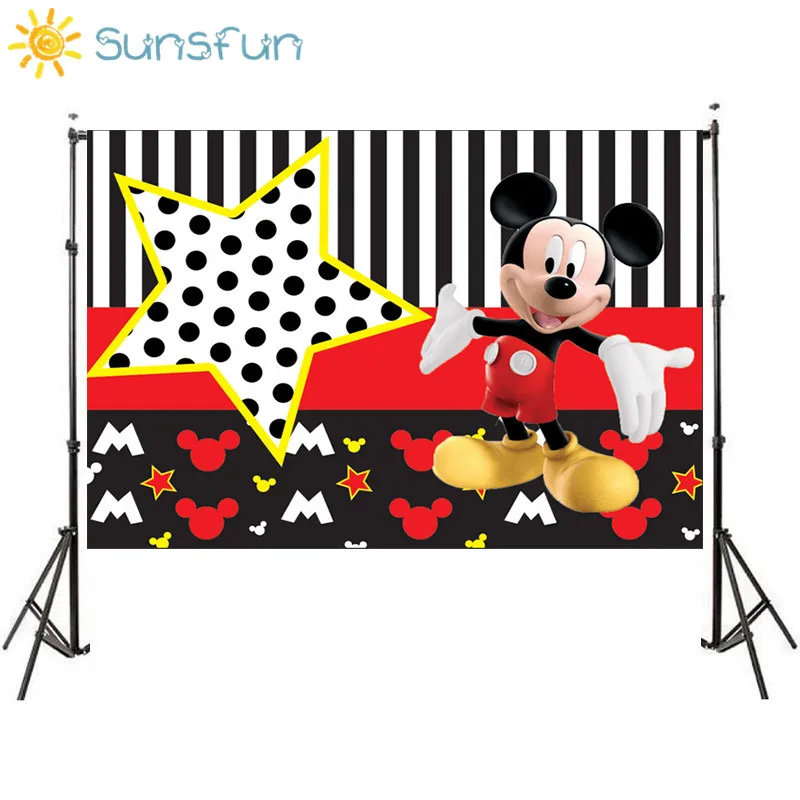 Sunsfun thin vinyl Black White Stripes Red Mickey Star Banner Photo Background Printed Studio Professional Photographic Birthday
Sunsfun thin vinyl Black White Stripes Red Mickey Star Banner Photo Background Printed Studio Professional Photographic Birthday