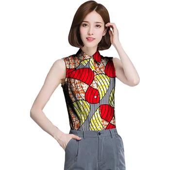 Fashion African Print Women Shirts Sleeveless Tops Ladies Dashiki Clothes African Print Shirts African Women Clothing Customized
Fashion African Print Women Shirts Sleeveless Tops Ladies Dashiki Clothes African Print Shirts African Women Clothing Customized