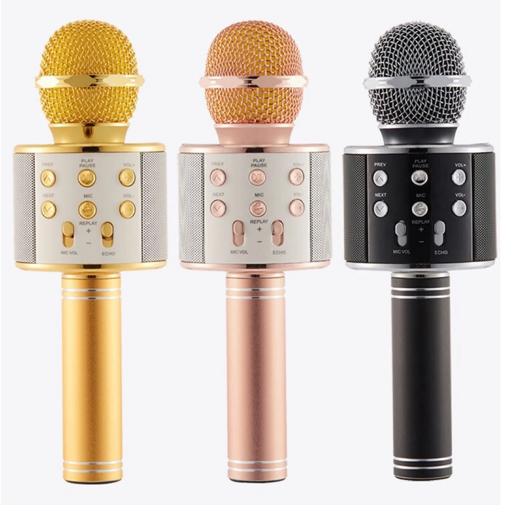 Karaoke Microphone Bluetooth Wireless Handheld Mic USB KTV Player Bluetooth Speaker Record Music Microphones WS858
Karaoke Microphone Bluetooth Wireless Handheld Mic USB KTV Player Bluetooth Speaker Record Music Microphones WS858