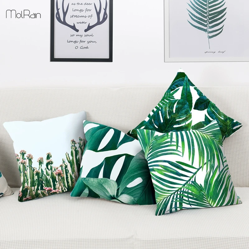 Tropical Plants Cushion Cover Green Leaves Pattern Decorative Pillows Polyester Sofa Waist Cushion Home Decor Print Pillow Cover
Tropical Plants Cushion Cover Green Leaves Pattern Decorative Pillows Polyester Sofa Waist Cushion Home Decor Print Pillow Cover