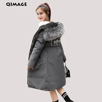 QIMAGE 2018 Winter Parkas Women Big Fur Collar Cotton Padded Parkas Long Hooded Jacket Coats Both Sides Can Wear Coat M-XXXL
QIMAGE 2018 Winter Parkas Women Big Fur Collar Cotton Padded Parkas Long Hooded Jacket Coats Both Sides Can Wear Coat M-XXXL