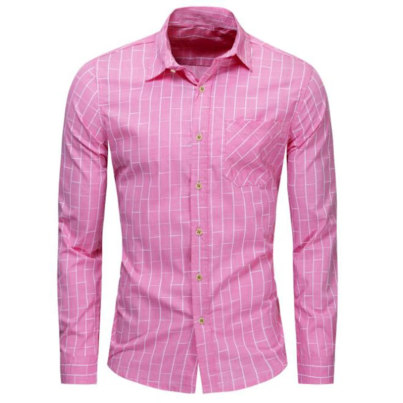 NEW shirt Business casual long sleeve men shirts High quality brand 100% cotton plaid shirt men Plus Size chemise homme
NEW shirt Business casual long sleeve men shirts High quality brand 100% cotton plaid shirt men Plus Size chemise homme