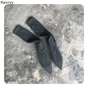 Elastic Knitting wool Woman long Boots Nice Black Grey Female socks Booties flat heel Slip-on 2019 Autumn Winter fashion Outfit
Elastic Knitting wool Woman long Boots Nice Black Grey Female socks Booties flat heel Slip-on 2019 Autumn Winter fashion Outfit