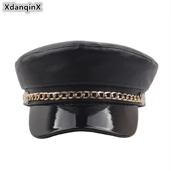 XdanqinX Winter Women's Flat Cap Elegant PU Leather Army Military Hats New Solid Warm Tongue Hat For Women Snapback Lady Caps
XdanqinX Winter Women's Flat Cap Elegant PU Leather Army Military Hats New Solid Warm Tongue Hat For Women Snapback Lady Caps