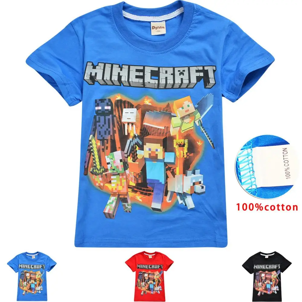 2019 Newest 100% Cotton Minecraft Boys Kids T Shirt Summer Comfortable Short Sleeve T-shirt Children Casual Print Tops Tees
2019 Newest 100% Cotton Minecraft Boys Kids T Shirt Summer Comfortable Short Sleeve T-shirt Children Casual Print Tops Tees
