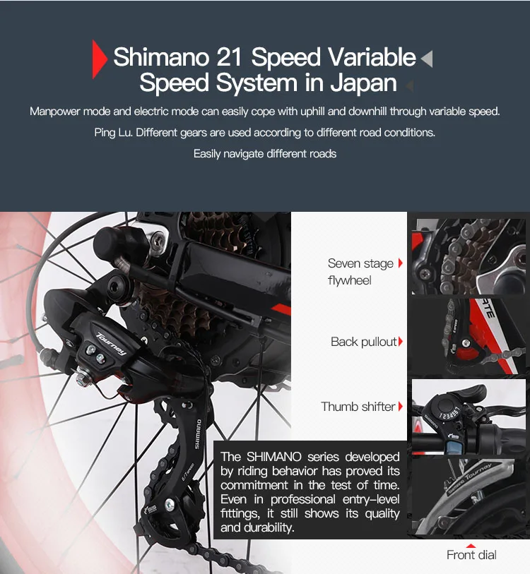 Clearance 26 "folding bike 4.0 fat tire electric snow and mountain bike Lithium battery moped Aluminium alloy frame Adult bicycle 8