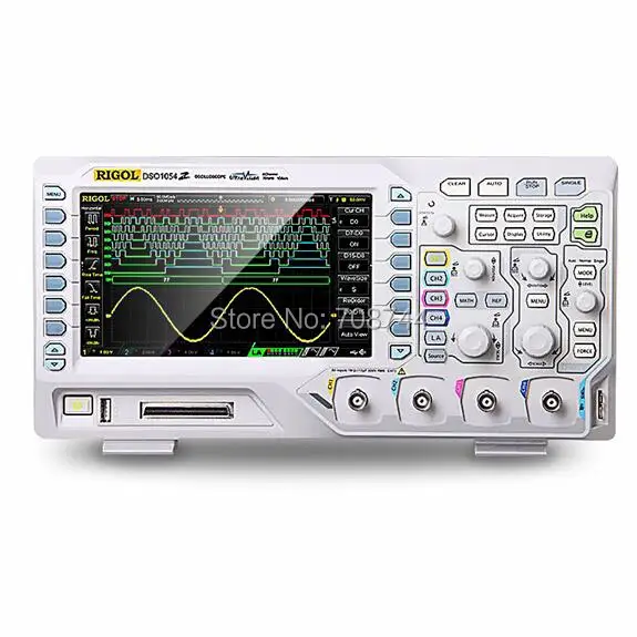 RIGOL 4 Channels 50MHz Bandwidth 12Mpts Memory Depth 7.0 inches TFT LCD Display Rigol DS1054Z Digital Oscilloscope
RIGOL 4 Channels 50MHz Bandwidth 12Mpts Memory Depth 7.0 inches TFT LCD Display Rigol DS1054Z Digital Oscilloscope