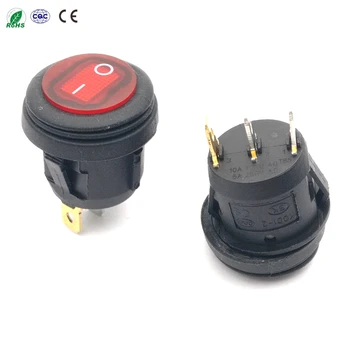 10pcs 3Pin 20mm On-Off SPST Round Copper Boat Rocker Switch Waterproof Cap Red LED Light 6A 250VAC 10A 125V
10pcs 3Pin 20mm On-Off SPST Round Copper Boat Rocker Switch Waterproof Cap Red LED Light 6A 250VAC 10A 125V