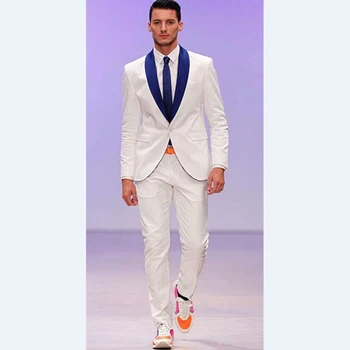 2020 Tailored Made Groomsmen men suit Shawl Royal Blue Groom Tuxedos Ivory Mens Suits Wedding Masculino Vestidos (Jacket+Pants)
2020 Tailored Made Groomsmen men suit Shawl Royal Blue Groom Tuxedos Ivory Mens Suits Wedding Masculino Vestidos (Jacket+Pants)