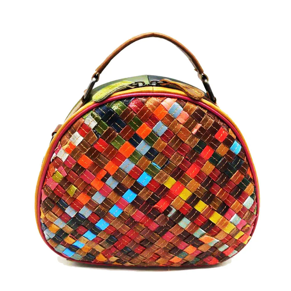 Genuine Leather Knitting Circular Handbag Women Crossbody Shoulder Bag Ladies Messenger Bags Women's Cowhide Top-handle Pack
Genuine Leather Knitting Circular Handbag Women Crossbody Shoulder Bag Ladies Messenger Bags Women's Cowhide Top-handle Pack