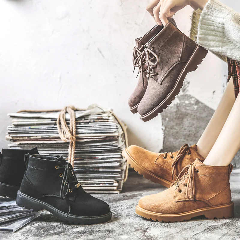 Women Khaki Ankle Boots Motorcycle Boots Girls Flock Leather Shoes Fashion Cool All Match Female Botas Autumn Low Heel 35-40
Women Khaki Ankle Boots Motorcycle Boots Girls Flock Leather Shoes Fashion Cool All Match Female Botas Autumn Low Heel 35-40