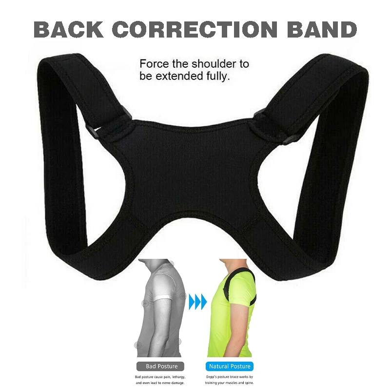 1PC Unisex Posture Corrector Shoulder Neck Brace Support Back Straighten Belt Adjustable Corset Prevents Slouching
1PC Unisex Posture Corrector Shoulder Neck Brace Support Back Straighten Belt Adjustable Corset Prevents Slouching
