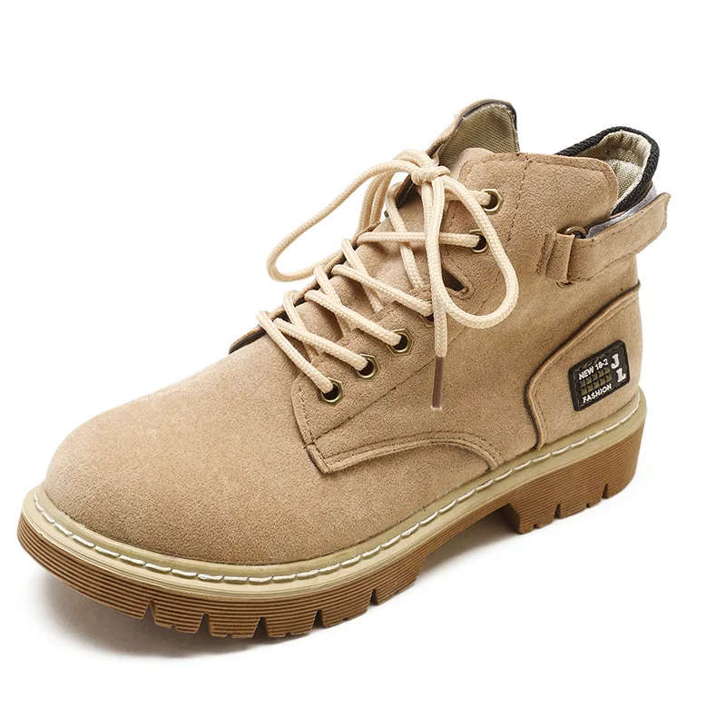 2018 autumn new Korean version of the round head suede couple Martin boots front lace-up women's boots brwon 0109
2018 autumn new Korean version of the round head suede couple Martin boots front lace-up women's boots brwon 0109