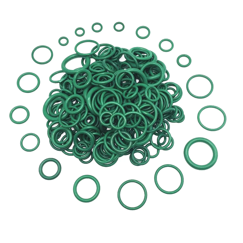 R134A High Quality 18 Sizes O-ring Kit Green Metric O ring Seals Car Air Condition Rubber Ring O-Rings Seal A/C Repair
R134A High Quality 18 Sizes O-ring Kit Green Metric O ring Seals Car Air Condition Rubber Ring O-Rings Seal A/C Repair