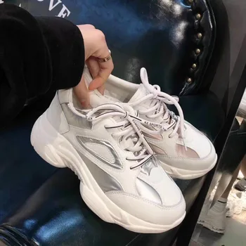 Casual Shoes Women Fashion Platform Sneakers Brand zapatillas mujer Spring New chaussures femme Lady footware Pu Leather Silver
Casual Shoes Women Fashion Platform Sneakers Brand zapatillas mujer Spring New chaussures femme Lady footware Pu Leather Silver