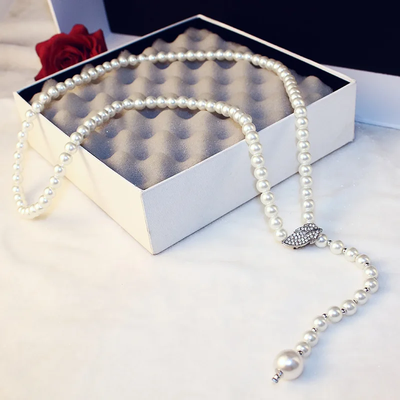 Luxury Brand New Pearl Long Sweater Chain Necklace Leaf Design Women Statement Necklack Fine Jewelry
Luxury Brand New Pearl Long Sweater Chain Necklace Leaf Design Women Statement Necklack Fine Jewelry