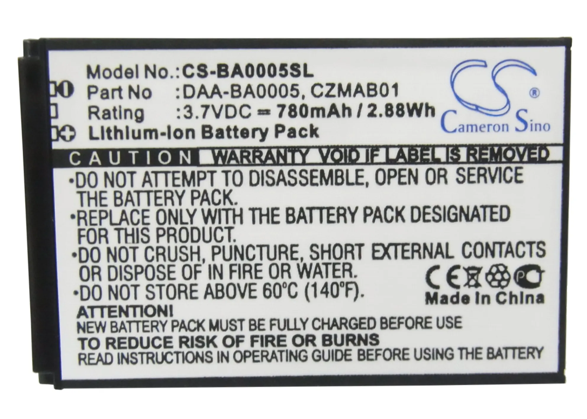 Cameron Sino 780mAh Battery For Creative Zen Micro, Zen Micro 4GB, Zen Micro 5GB, Zen Micro 6GB, Zen Micro Photo,CZMAB01
Cameron Sino 780mAh Battery For Creative Zen Micro, Zen Micro 4GB, Zen Micro 5GB, Zen Micro 6GB, Zen Micro Photo,CZMAB01