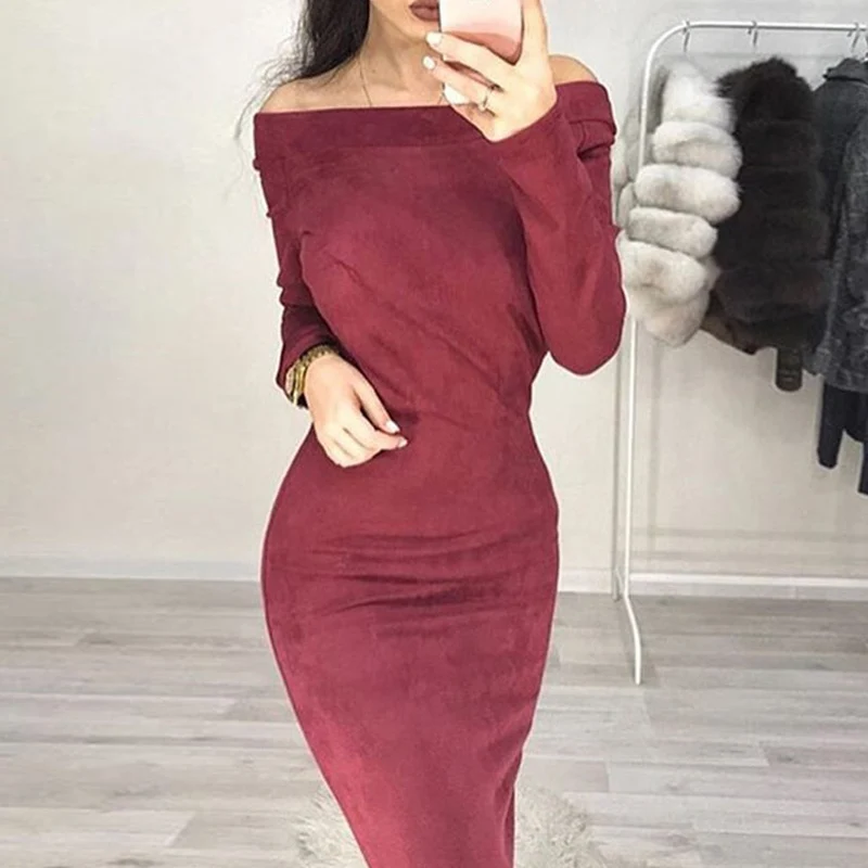 Long Sleeve off shoulder Women mid-calf Dress 2019 Summer Sexy Evening Party Dresses Female Bodycon for wedding Vestidos
Long Sleeve off shoulder Women mid-calf Dress 2019 Summer Sexy Evening Party Dresses Female Bodycon for wedding Vestidos